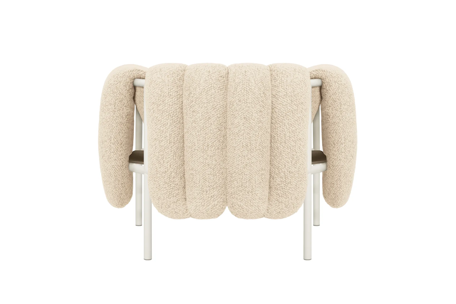 Fauteuil lounge Puffy, Eggshell-cream Hem