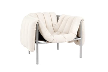 Fauteuil lounge Puffy - Natural-acier inoxydable - Hem