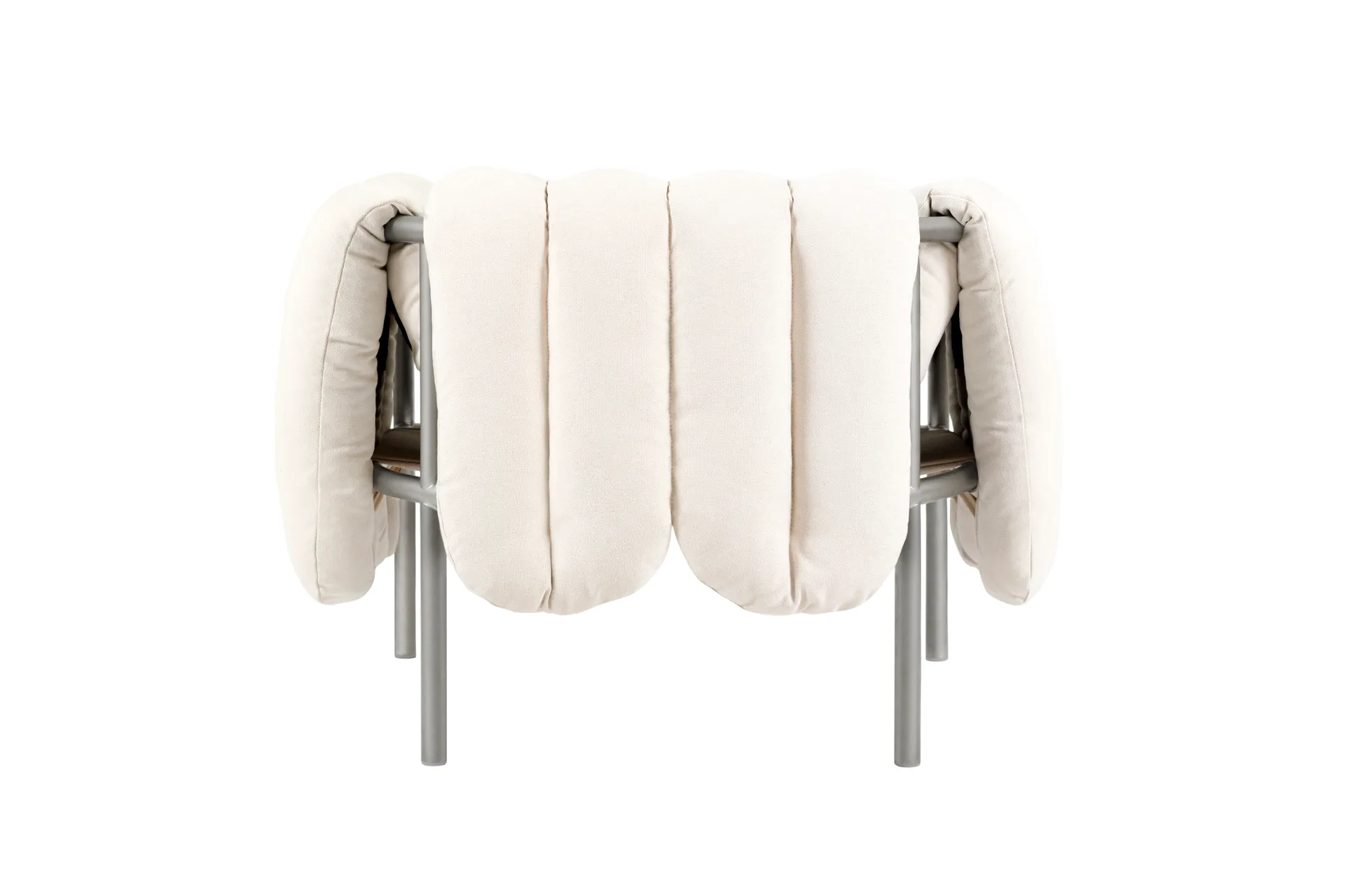 Fauteuil lounge Puffy, Natural-acier inoxydable Hem