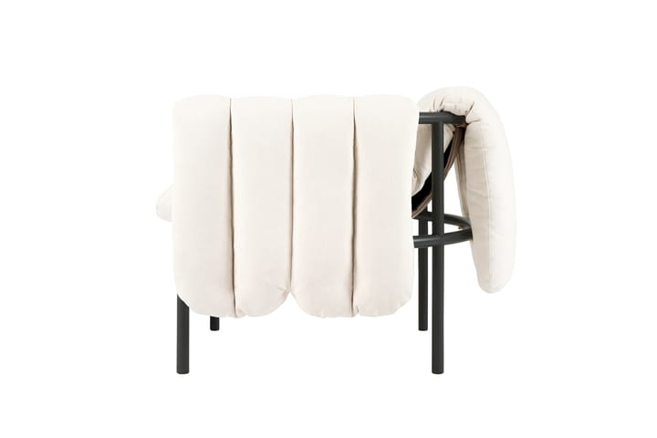 Fauteuil lounge Puffy, Natural-black grey Hem