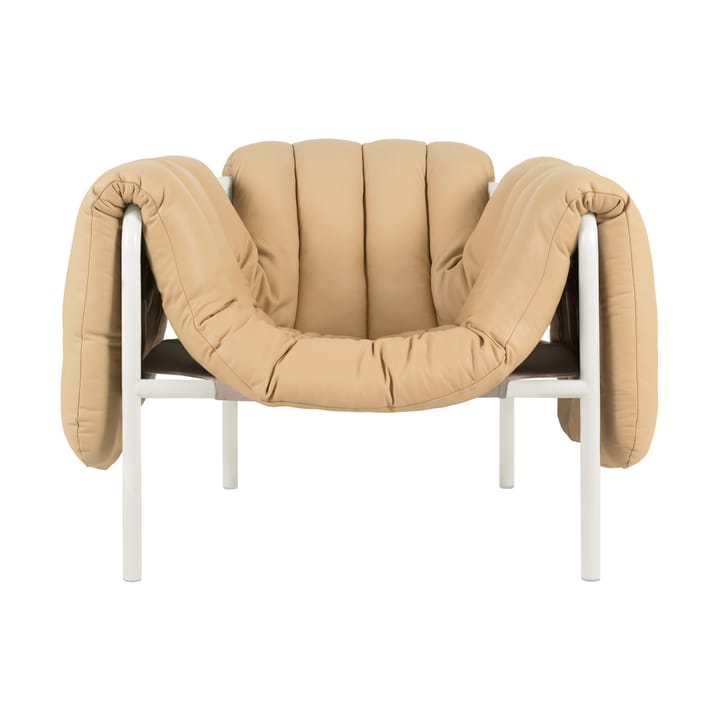 Fauteuil lounge Puffy - Sand leather-cream - Hem