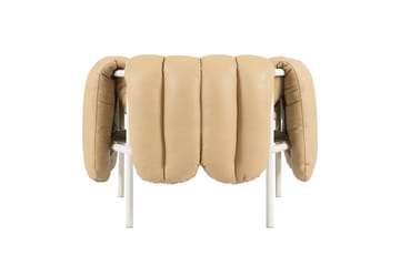 Fauteuil lounge Puffy - Sand leather-cream - Hem