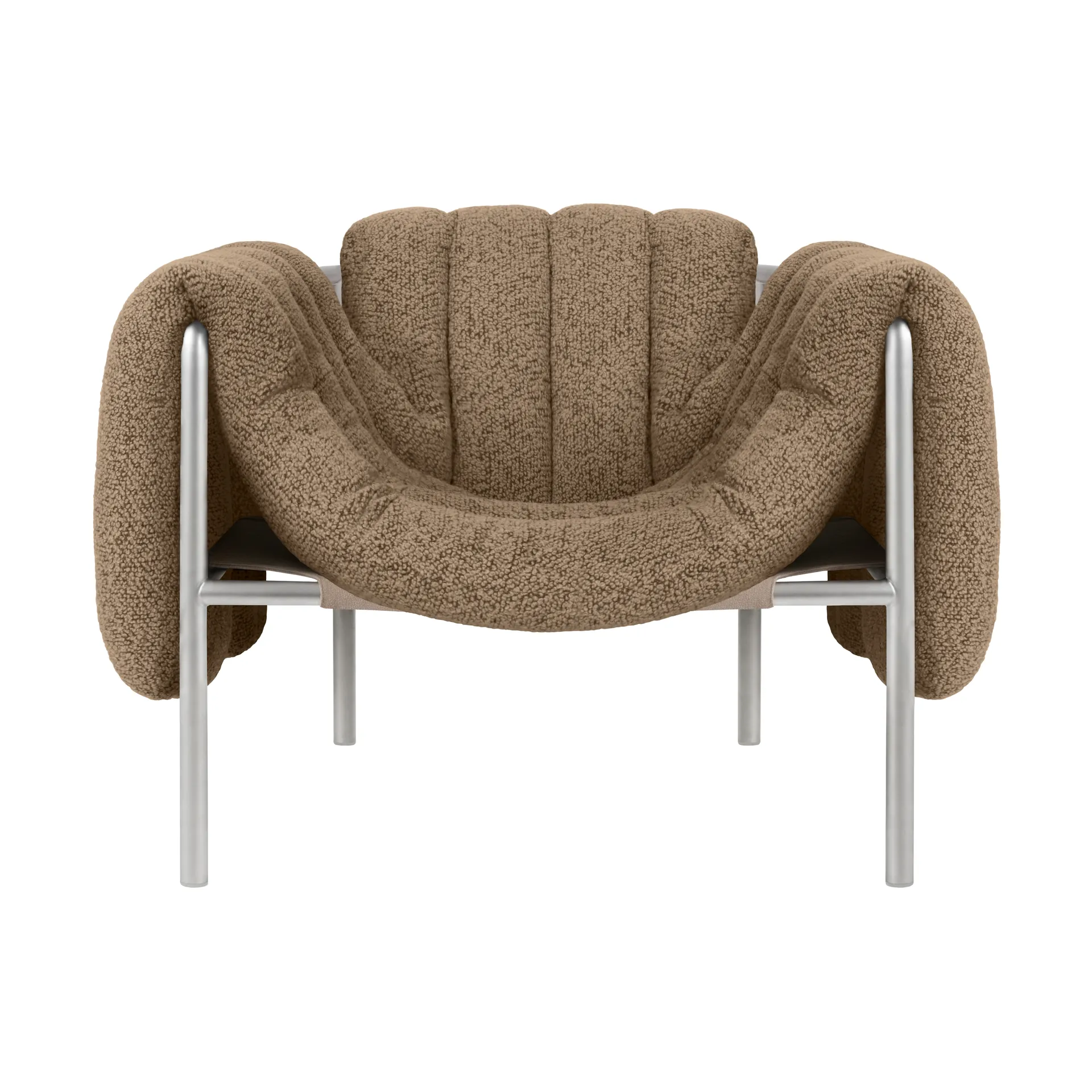Fauteuil lounge Puffy, Sawdust-acier inoxydable Hem
