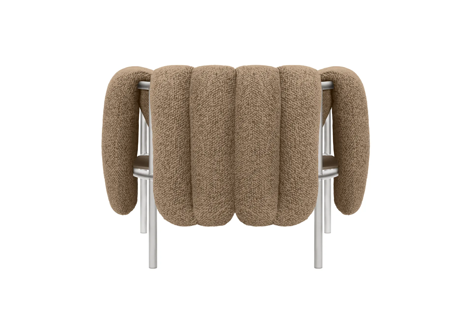 Fauteuil lounge Puffy, Sawdust-acier inoxydable Hem