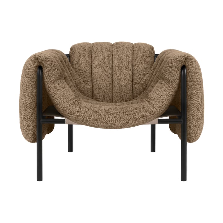 Fauteuil lounge Puffy - Sawdust-black grey - Hem