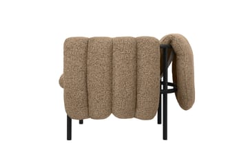Fauteuil lounge Puffy - Sawdust-black grey - Hem