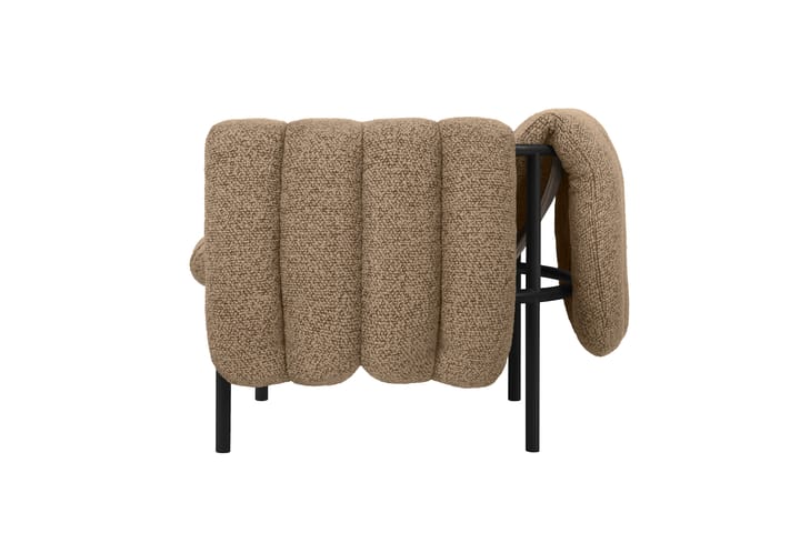Fauteuil lounge Puffy, Sawdust-black grey Hem