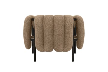 Fauteuil lounge Puffy - Sawdust-black grey - Hem