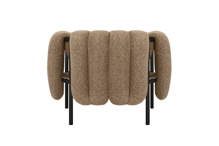 Fauteuil lounge Puffy, Sawdust-black grey Hem