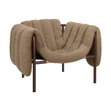 Fauteuil lounge Puffy - Sawdust-chocolate brown - Hem