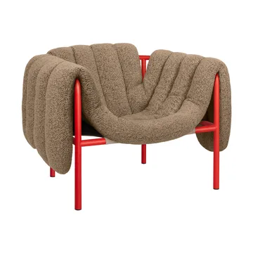 Fauteuil lounge Puffy - Sawdust-traffic red - Hem