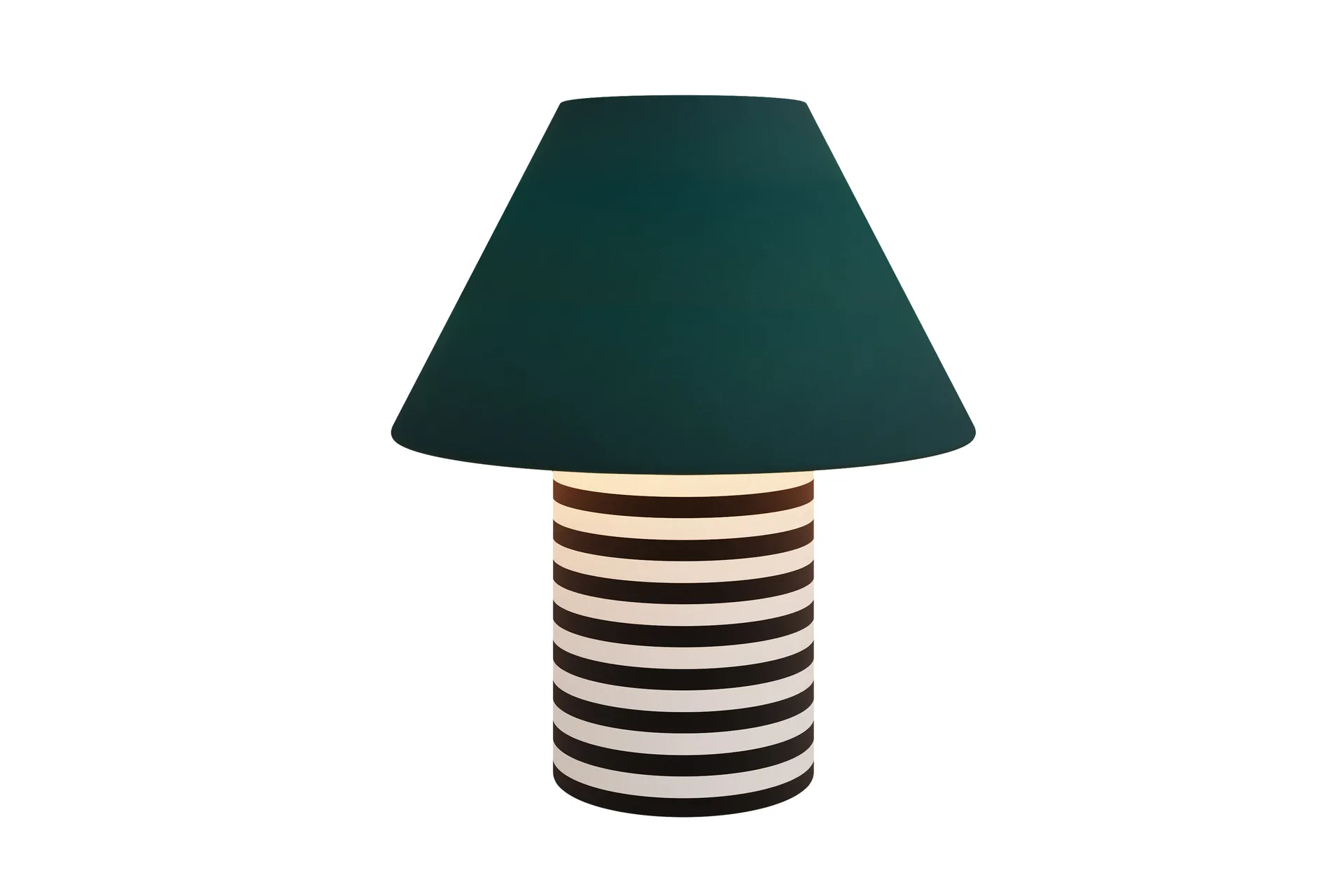 Lampe de table Toto Large 64 cm, Pine-black & white stripes Hem