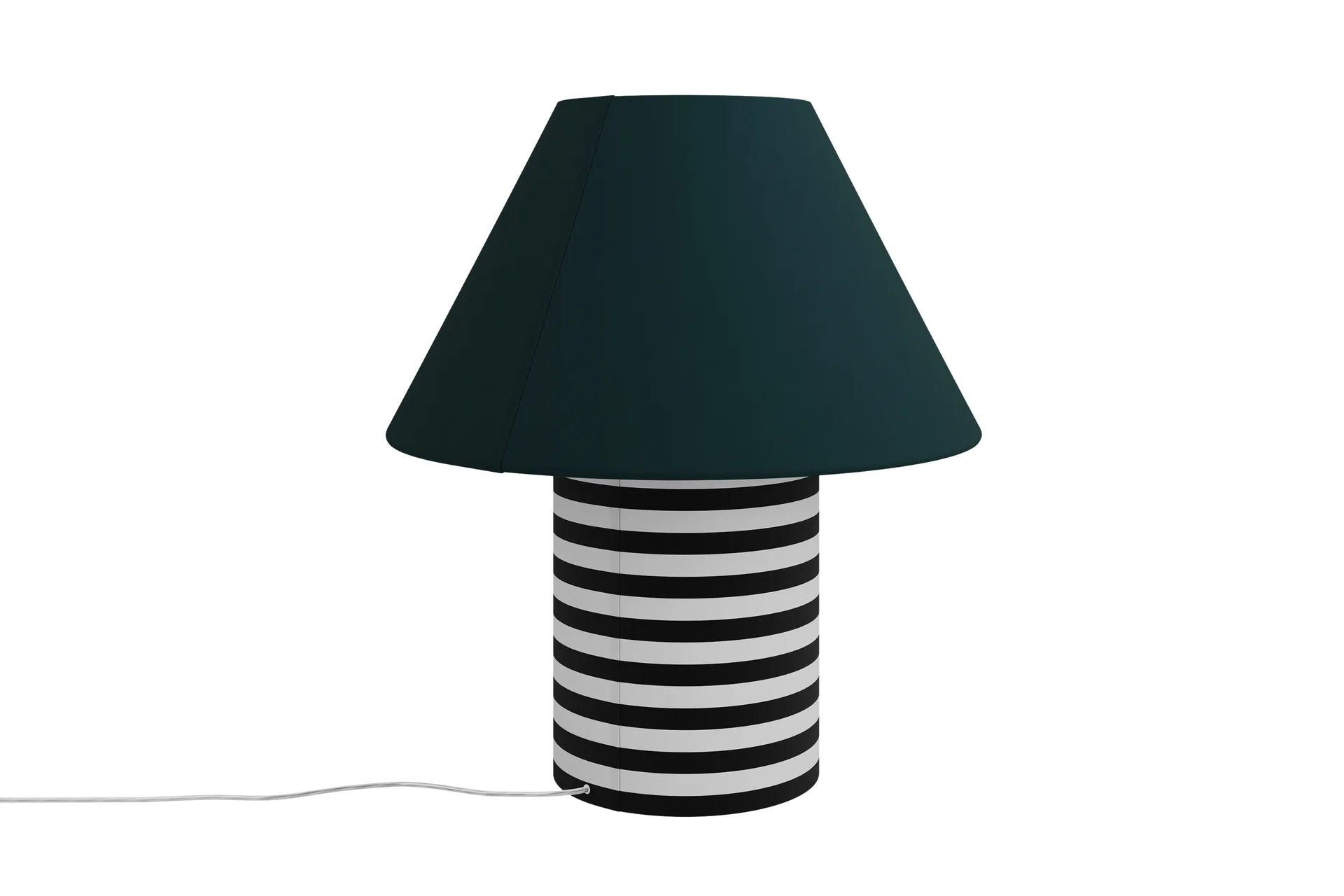 Lampe de table Toto Large 64 cm, Pine-black & white stripes Hem