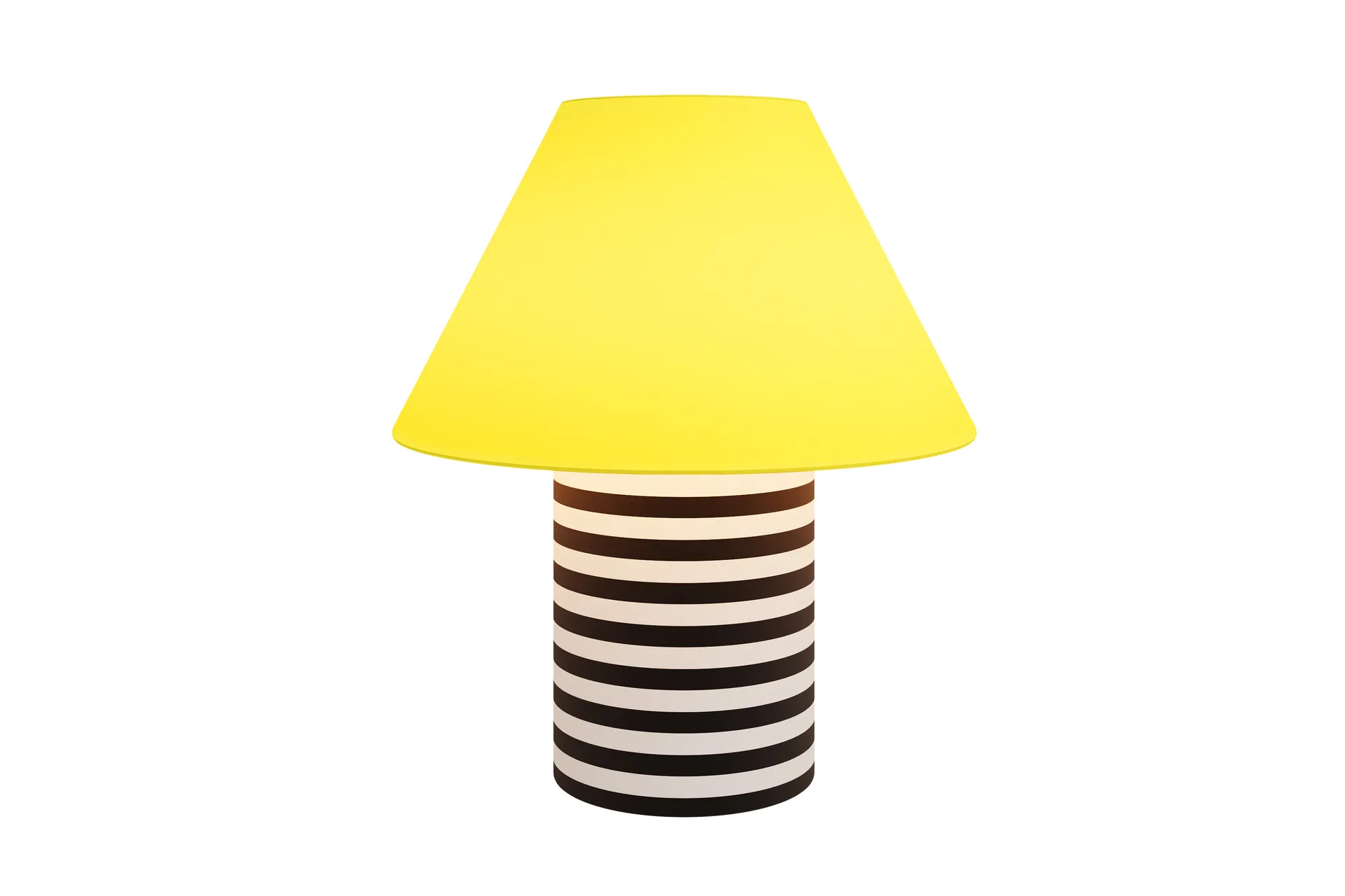 Lampe de table Toto Large 64 cm, Wax yellow-black & white stripes Hem