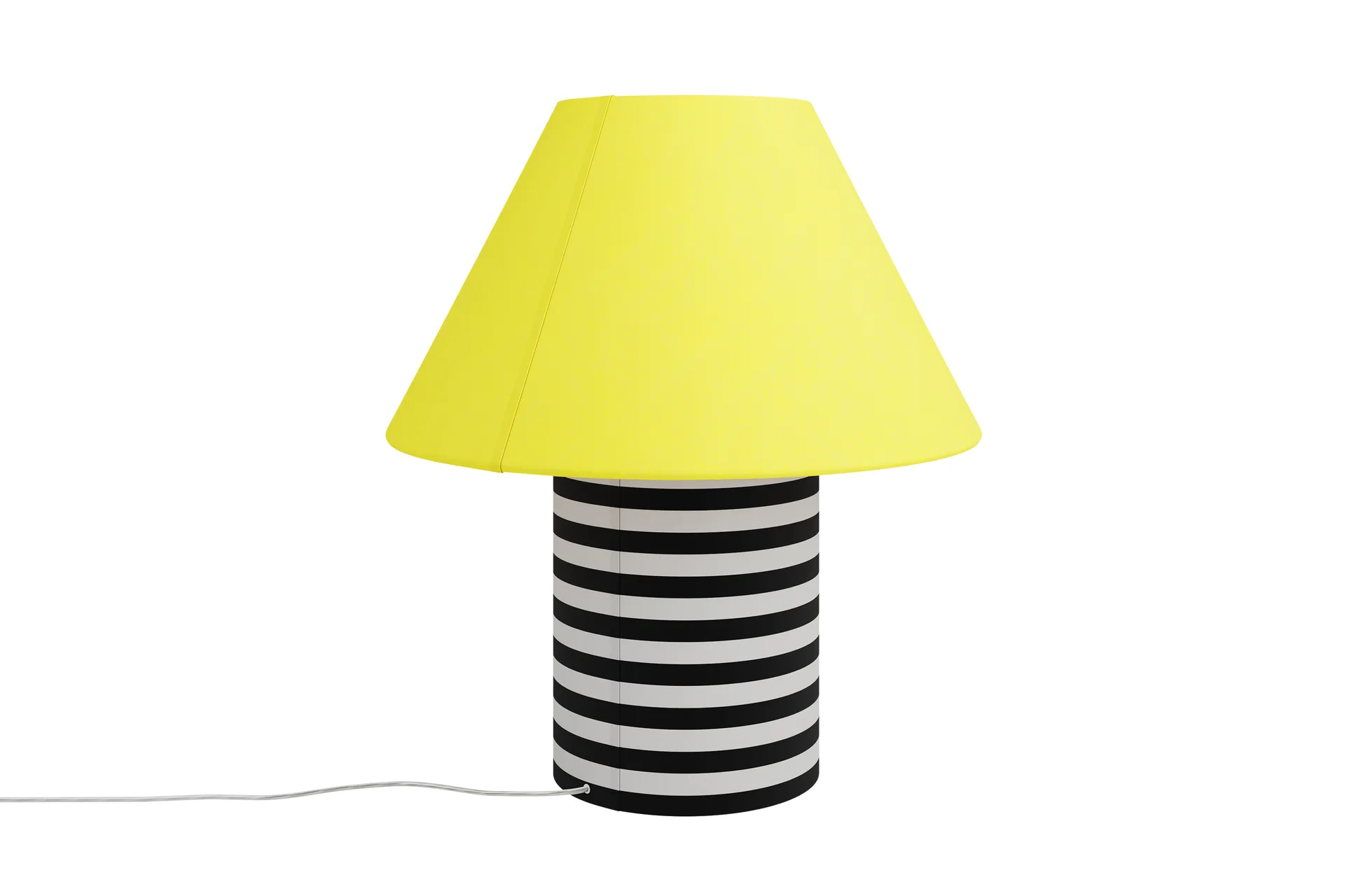 Lampe de table Toto Large 64 cm, Wax yellow-black & white stripes Hem