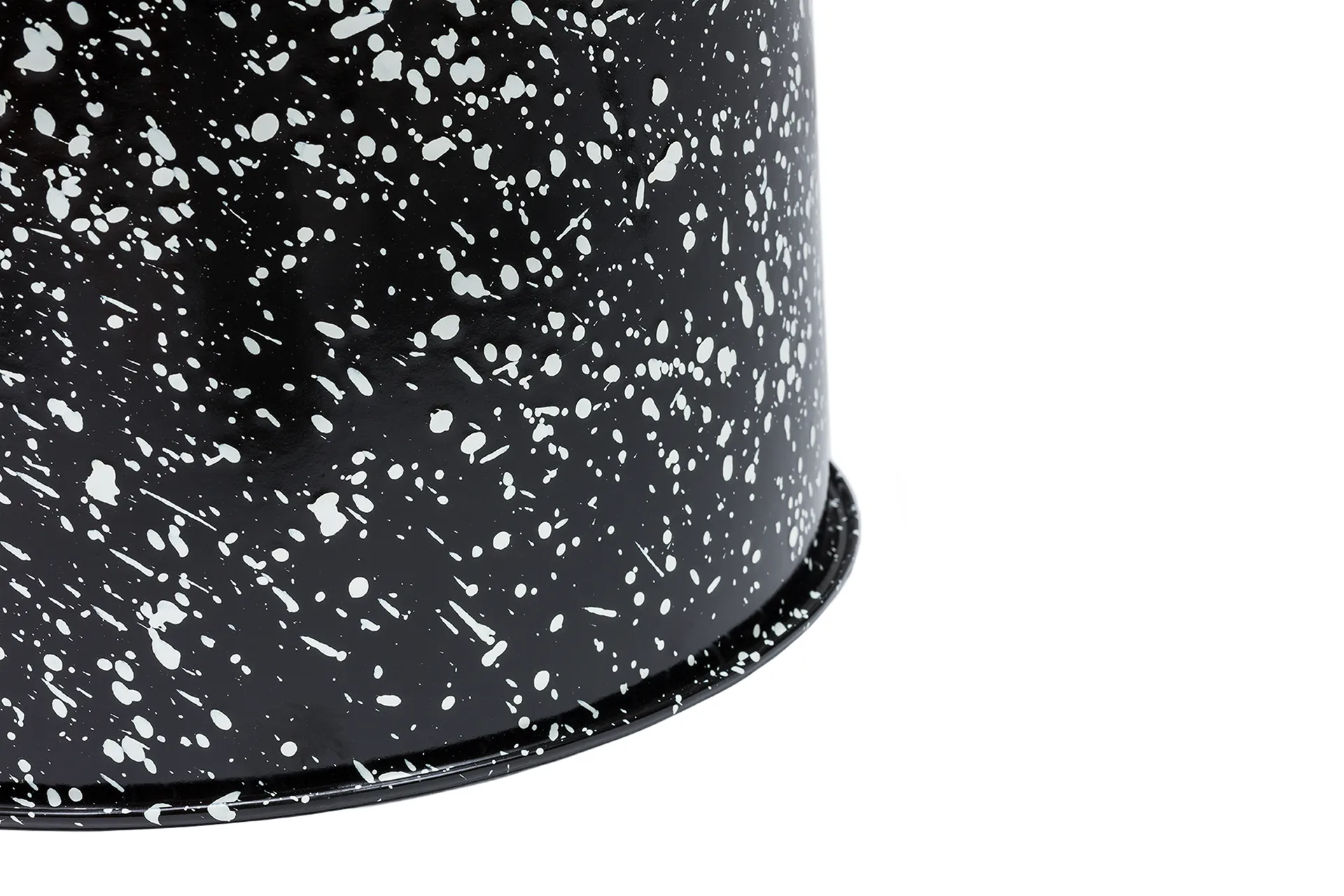 Last tabouret rond Ø32x44 cm, Black-white splatter Hem