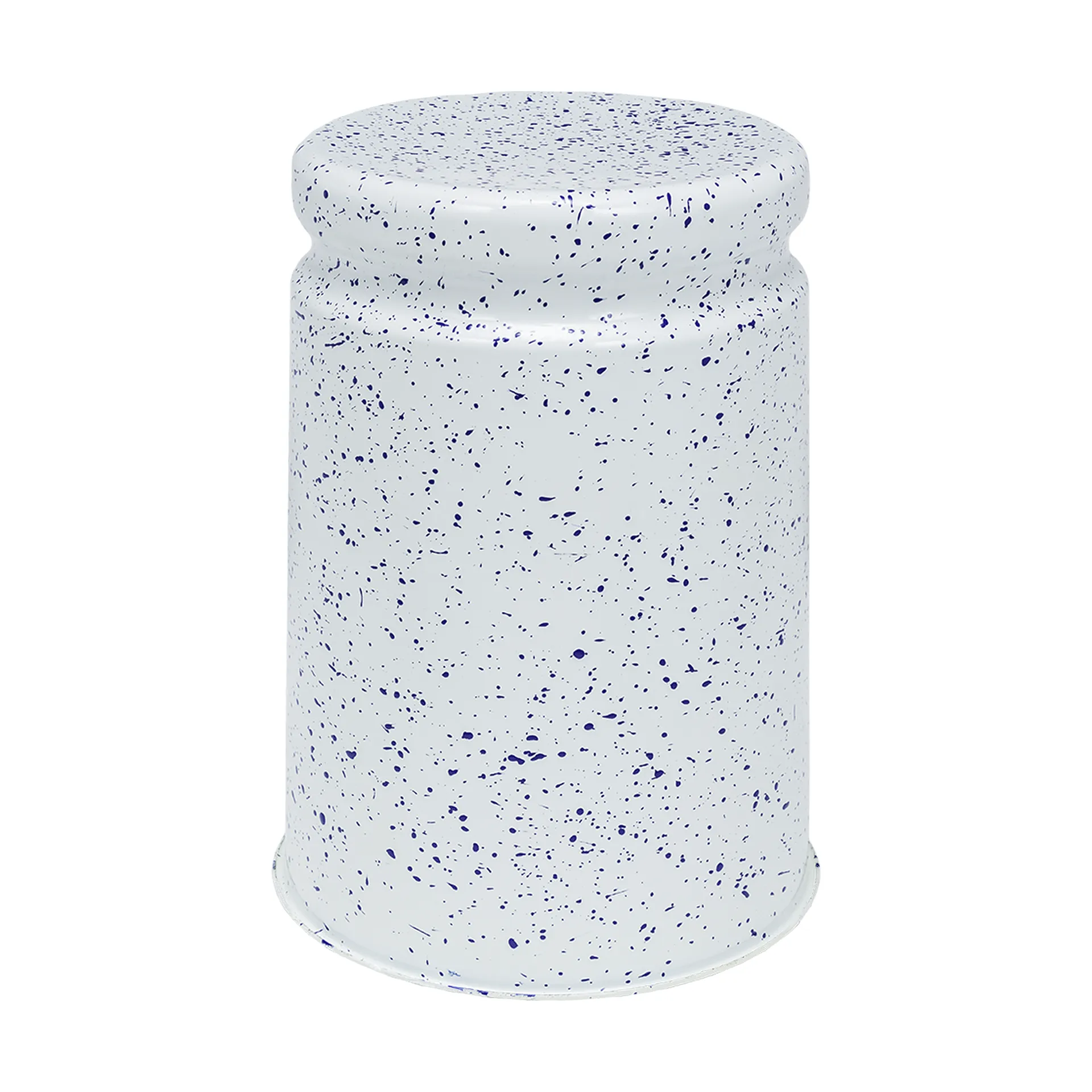 Last tabouret rond Ø32x44 cm, White-blue splatter Hem
