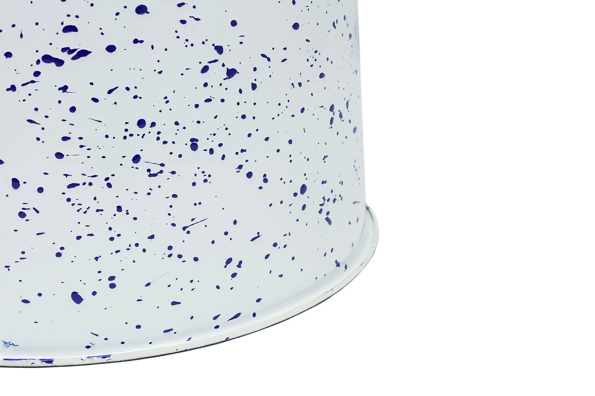 Last tabouret rond Ø32x44 cm, White-blue splatter Hem
