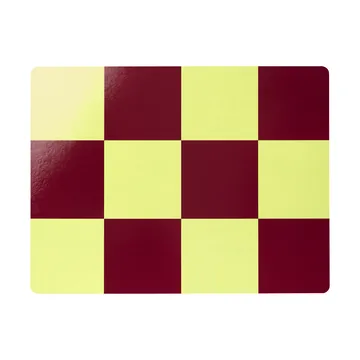 Lot de 2 sets de table Check 30x40 cm - Butter-burgundy - Hem