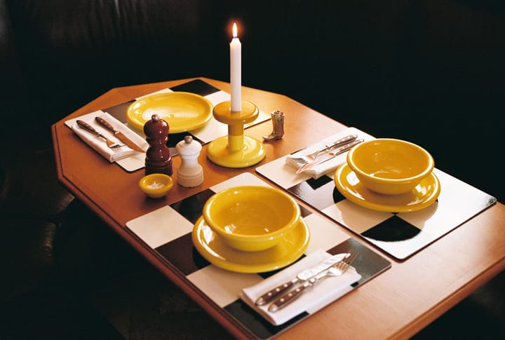 Lot de 2 sets de table Check 30x40 cm, Terracotta-cobalt Hem