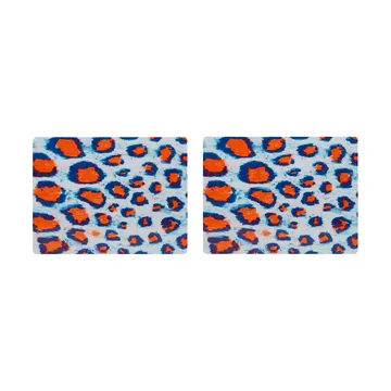 Lot de 2 sets de table Monster 30x40 cm - Coral-white-ultramarine blue - Hem