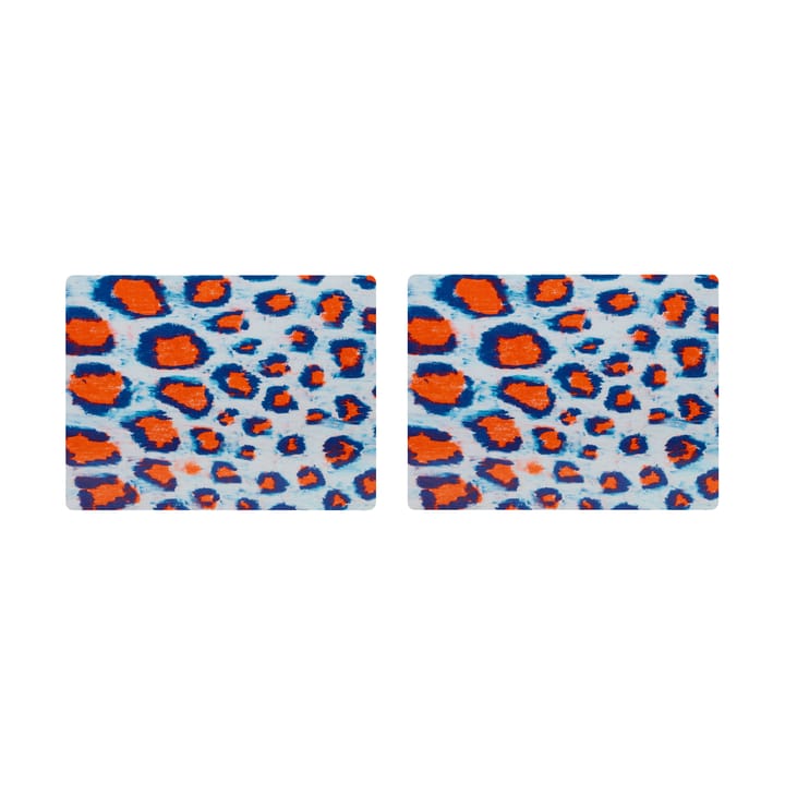 Lot de 2 sets de table Monster 30x40 cm - Coral-white-ultramarine blue - Hem
