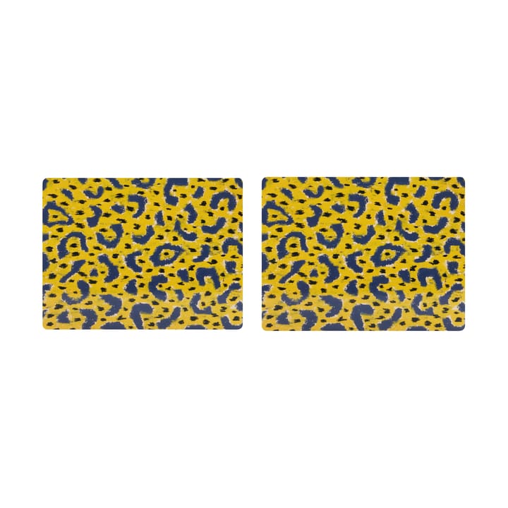 Lot de 2 sets de table Monster 30x40 cm - Ochre yellow-grey-black - Hem