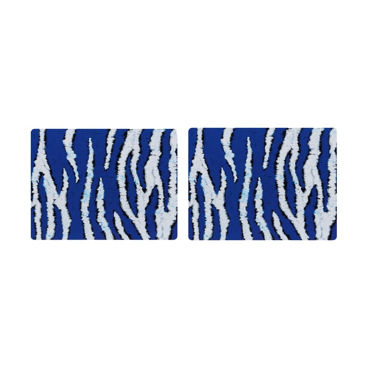 Lot de 2 sets de table Monster 30x40 cm - Ultramarine blue-white - Hem