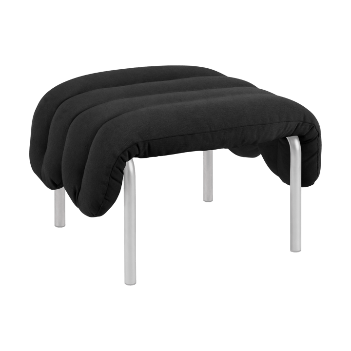 Ottomane Puffy 58x67 cm - Anthracite-acier inoxydable - Hem
