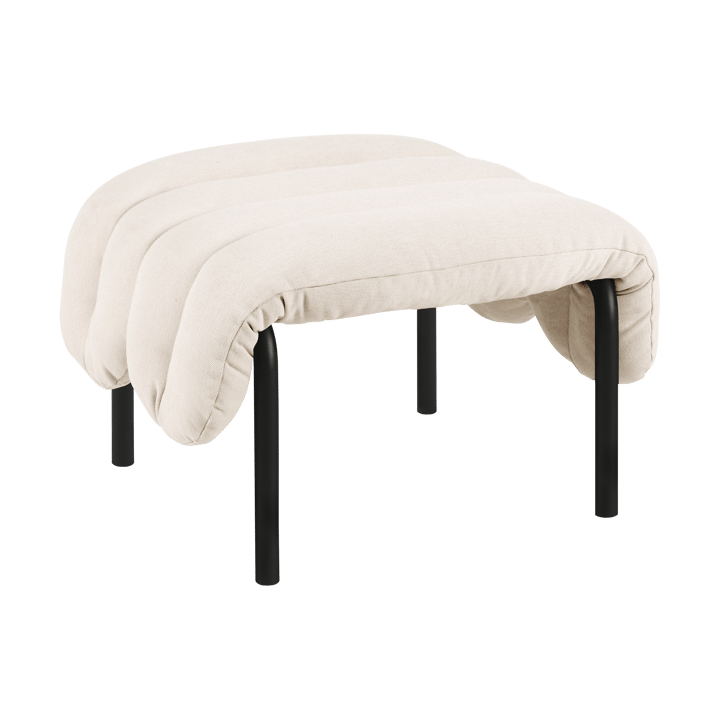Ottomane Puffy 58x67 cm - Natural-black grey - Hem