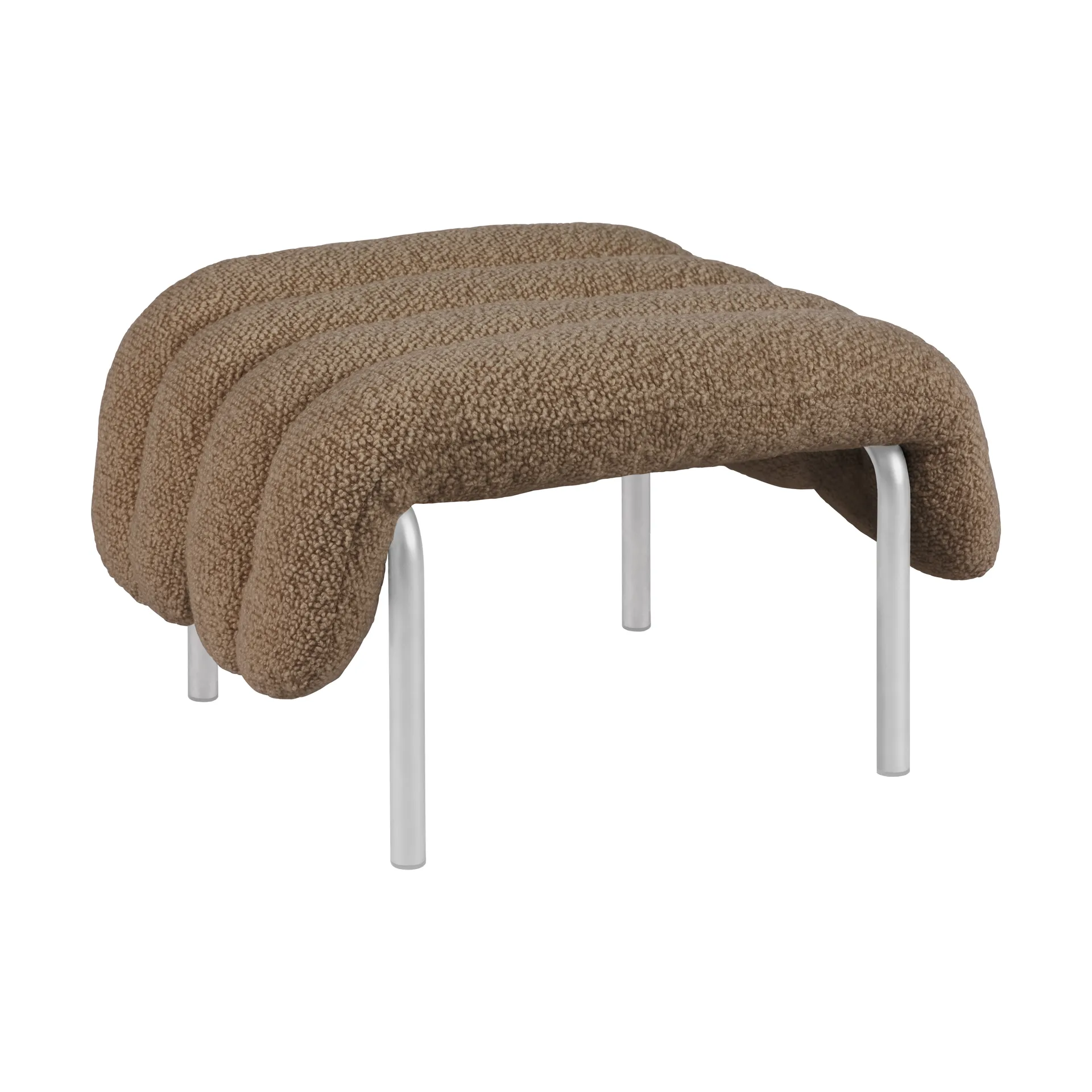 Ottomane Puffy 58x67 cm, Sawdust-acier inoxydable Hem