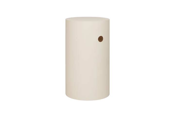 Piédestal Hide Ø38x68 cm, Light ivory textured Hem