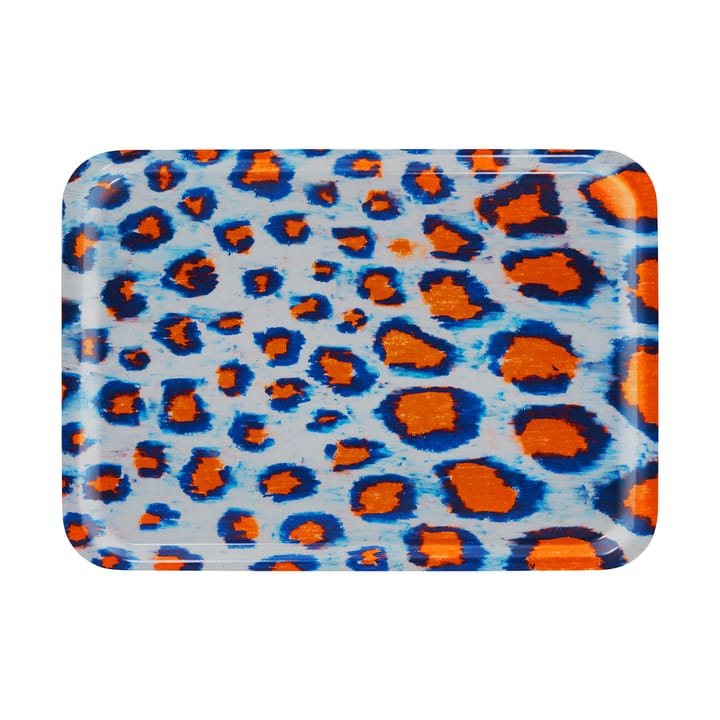 Plateau Monster Medium 37x53 cm - Coral-white-ultramarine blue - Hem