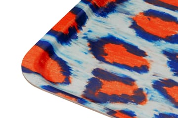 Plateau Monster Medium 37x53 cm - Coral-white-ultramarine blue - Hem