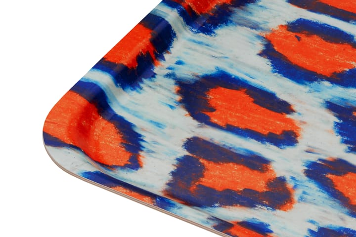 Plateau Monster Medium 37x53 cm, Coral-white-ultramarine blue Hem