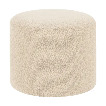 Pouf Bon Ø50x41 cm - Eggshell - Hem
