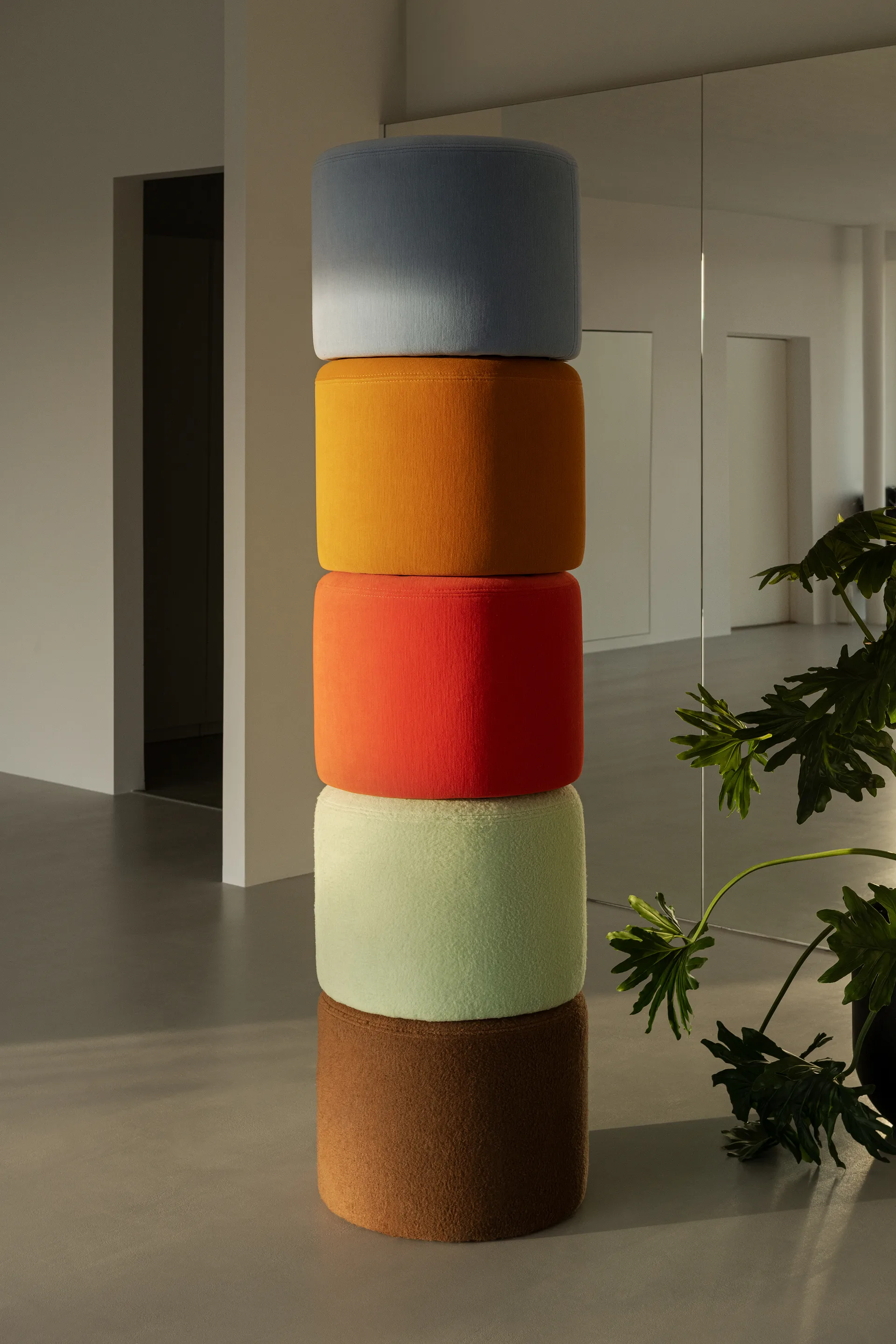 Pouf Bon Ø50x41 cm, Pebble Hem