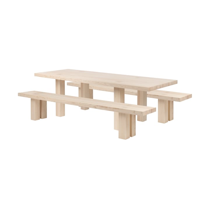 Table à manger Max avec bancs 250 cm - Frêne - Hem