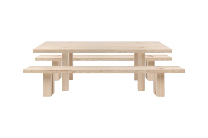 Table à manger Max avec bancs 250 cm, Frêne Hem