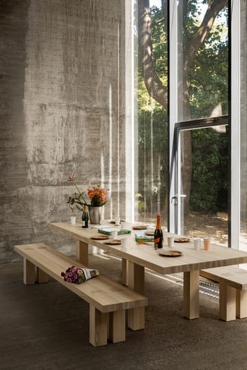 Table à manger Max avec bancs 250 cm - Frêne - Hem