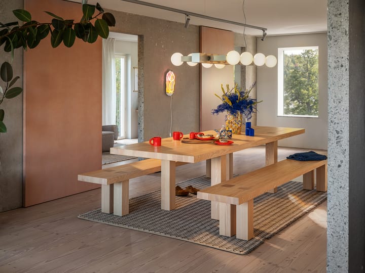 Table à manger Max avec bancs 250 cm, Frêne Hem