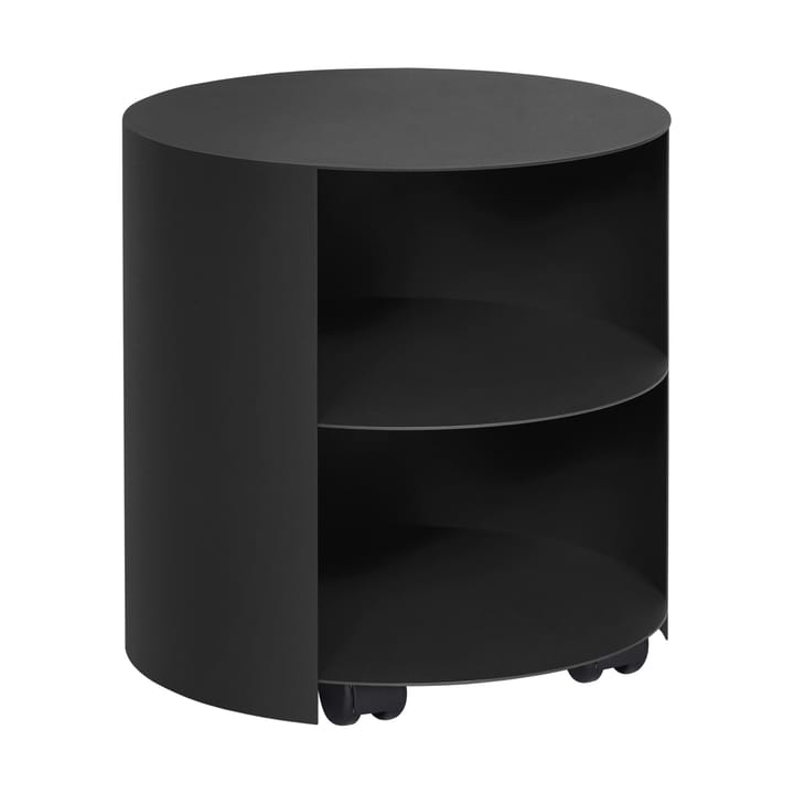 Table d'appoint Hide Ø38x41 cm - Jet black textured - Hem