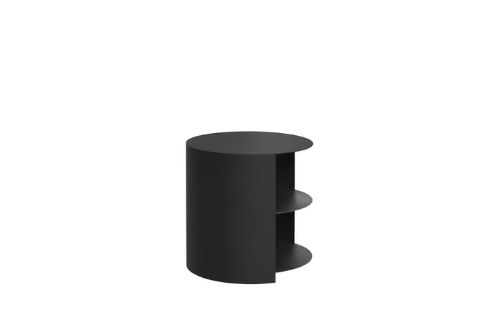 Table d'appoint Hide Ø38x41 cm, Jet black textured Hem