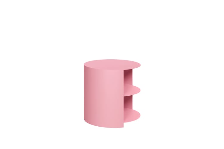 Table d'appoint Hide Ø38x41 cm, Light pink textured Hem