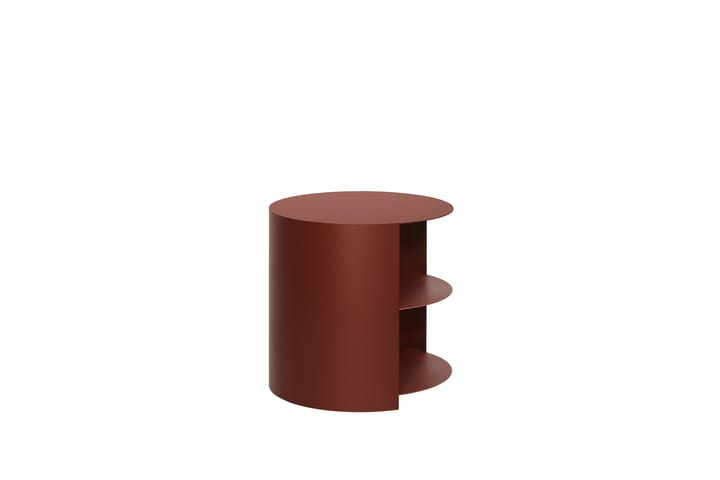 Table d'appoint Hide Ø38x41 cm, Red brown textured Hem