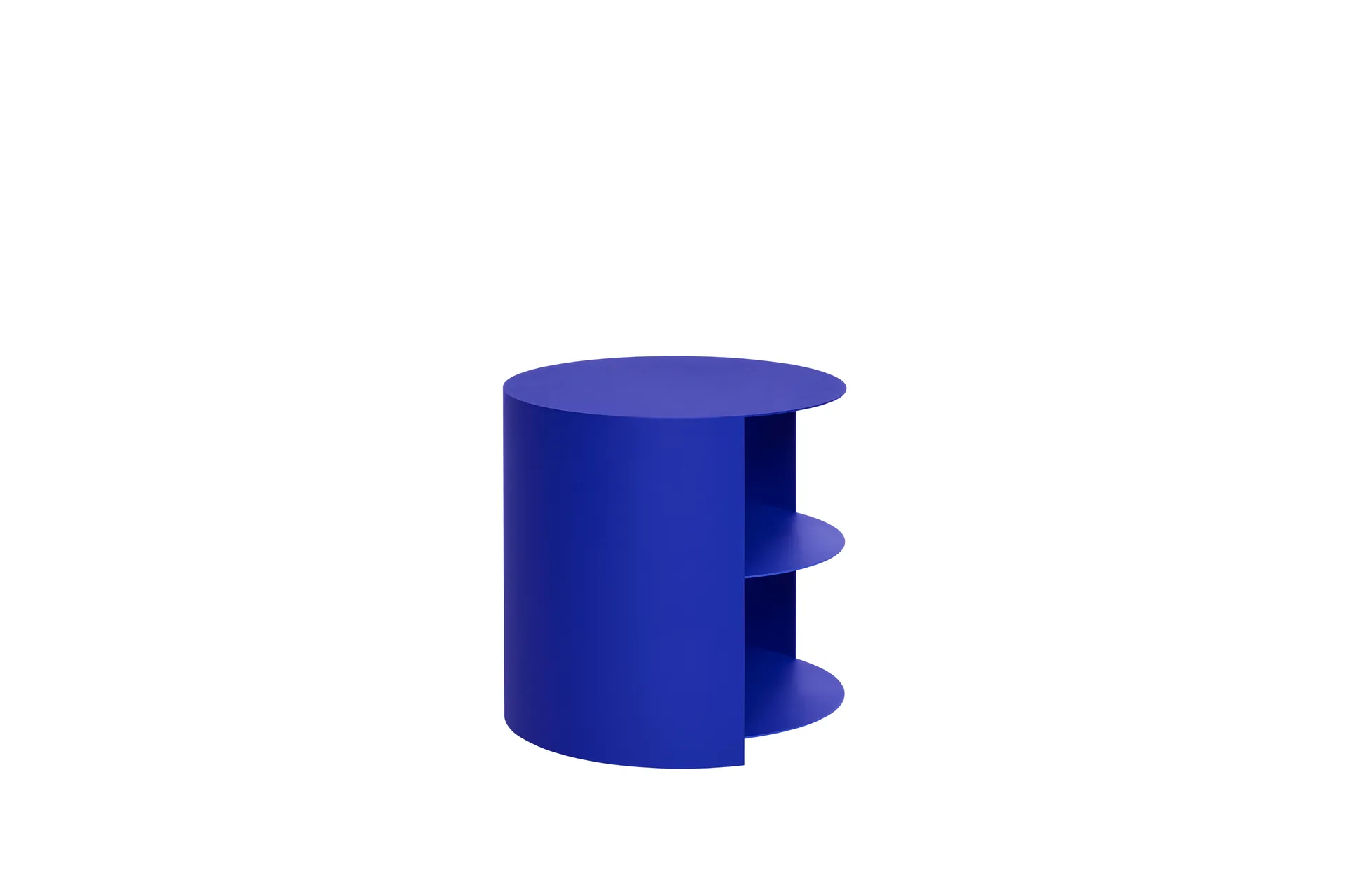 Table d'appoint Hide Ø38x41 cm, Ultramarine blue textured Hem