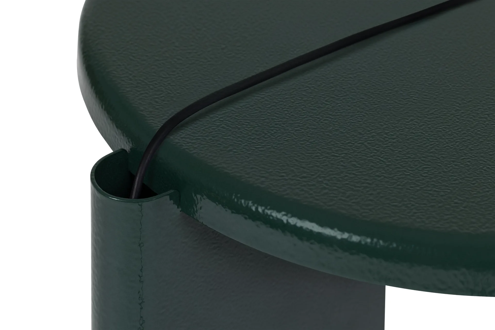 Table d'appoint Lolly 56 cm, Black green gloss Hem