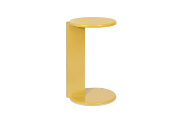 Table d'appoint Lolly 56 cm - Ochre yellow gloss - Hem