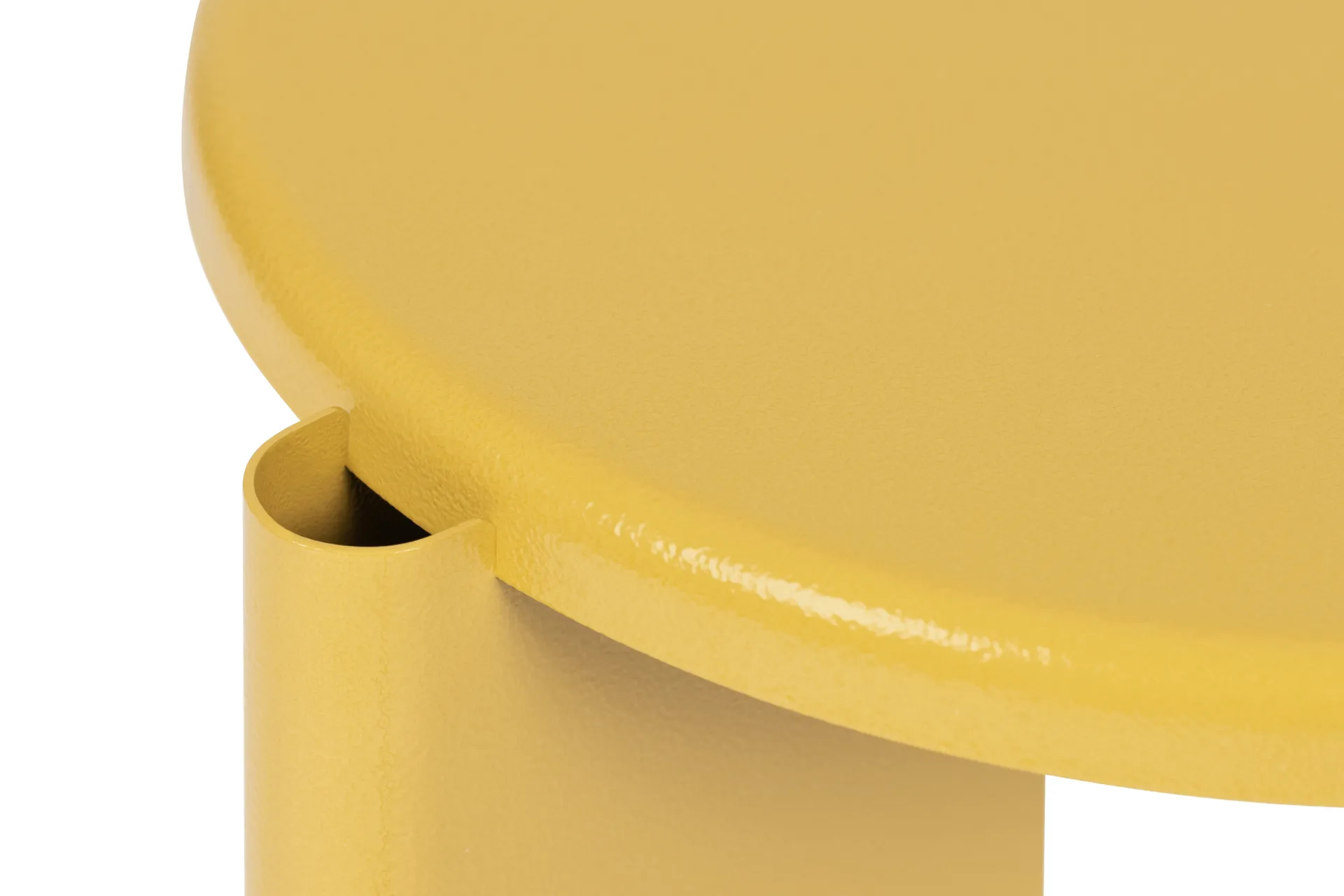 Table d'appoint Lolly 56 cm, Ochre yellow gloss Hem