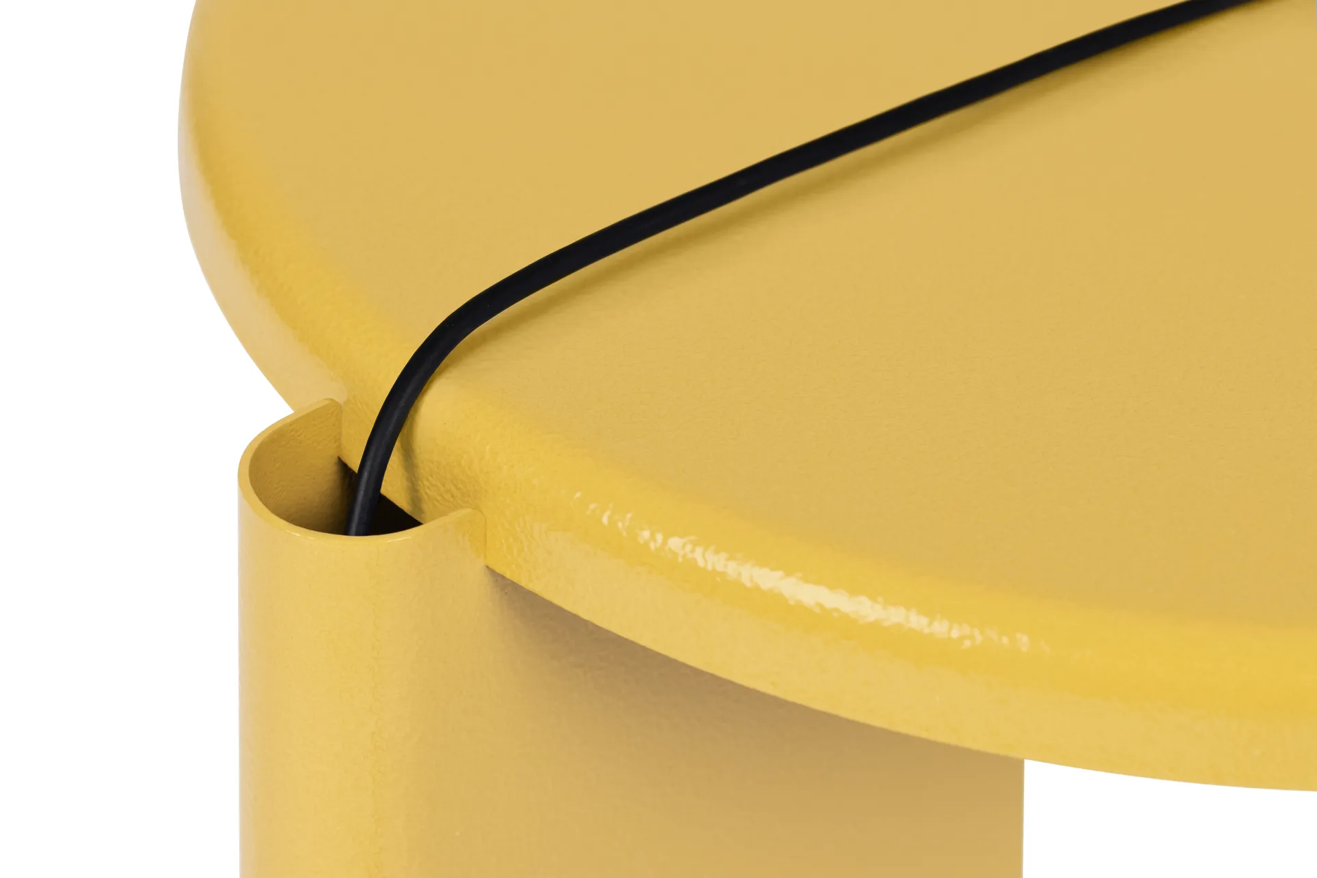 Table d'appoint Lolly 56 cm, Ochre yellow gloss Hem